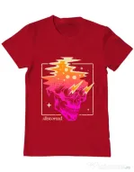 Tricou ADLER barbat Distorted Rosu