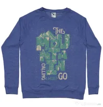 Bluza ADLER barbat The mountain is calling, I must go! Albastru melanj