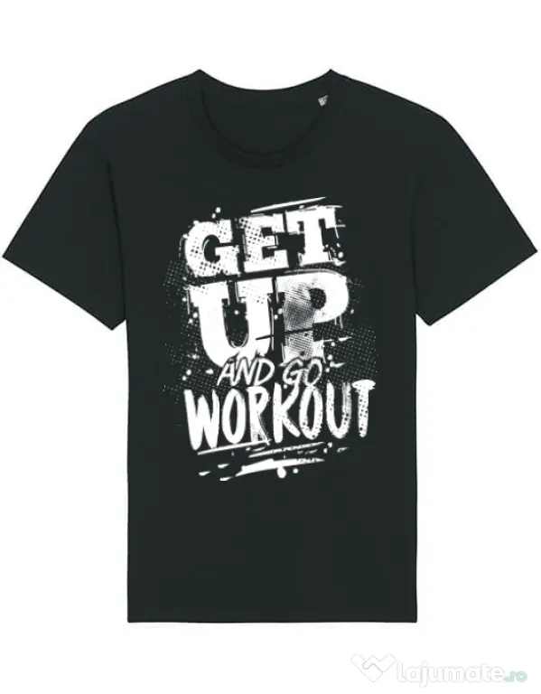 Tricou STANLEY STELLA barbat Get up and go workout Negru