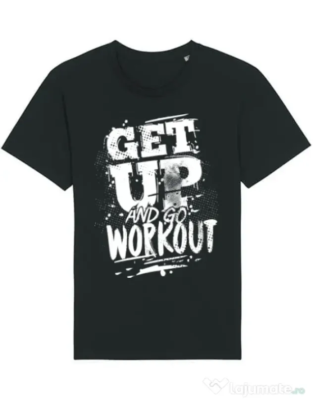 Tricou STANLEY STELLA barbat Get up and go workout Negru