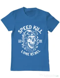Tricou ADLER barbat Speed kill Albastru azuriu