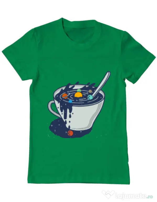 Tricou ADLER barbat Galaxy mug Verde mediu