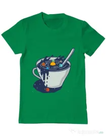 Tricou ADLER barbat Galaxy mug Verde mediu