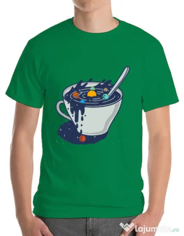 Tricou ADLER barbat Galaxy mug Verde mediu