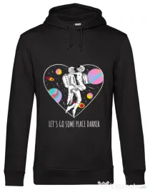 Hoodie barbat cu gluga Space love Negru
