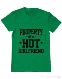 Tricou ADLER barbat Property of a hot girlfriend Verde mediu