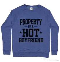 Bluza ADLER barbat Property of a hot boyfriend Albastru melanj