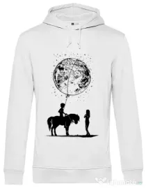 Hoodie barbat cu gluga Din alta lume Alb