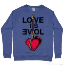 Bluza ADLER barbat Love is evil Albastru melanj