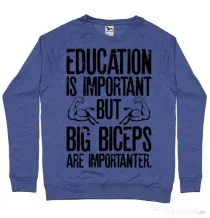Bluza ADLER barbat Big biceps Albastru melanj