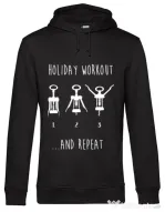 Hoodie barbat cu gluga Holiday workout Negru