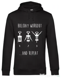 Hoodie barbat cu gluga Holiday workout Negru