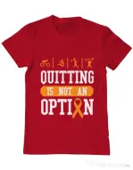 Tricou ADLER barbat Quitting is not an option Rosu
