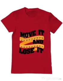 Tricou ADLER barbat Move it and lose it Rosu