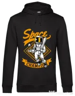 Hoodie barbat cu gluga Space champion Negru