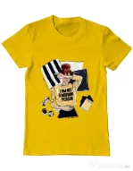 Tricou ADLER barbat I am not a morning person Galben