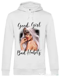 Hoodie barbat cu gluga Mistress Alb