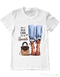 Tricou ADLER barbat Sparkle all day Alb