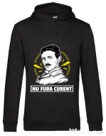 Hoodie barbat cu gluga Nu fura curent Negru