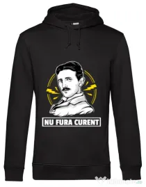 Hoodie barbat cu gluga Nu fura curent Negru
