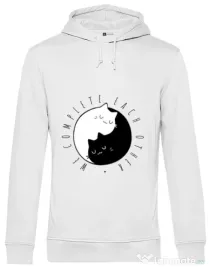 Hoodie barbat cu gluga We complete each other Alb