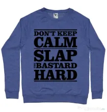 Bluza ADLER barbat Slap the bastard Albastru melanj