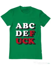 Tricou ADLER barbat The alphabet Verde mediu