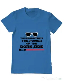 Tricou ADLER barbat The power of the dork side Albastru azuriu