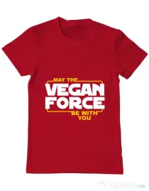 Tricou ADLER barbat Vegan force Rosu