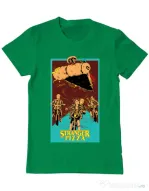 Tricou ADLER barbat Stranger pizza Verde mediu