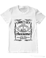 Tricou ADLER barbat I get awesome Alb