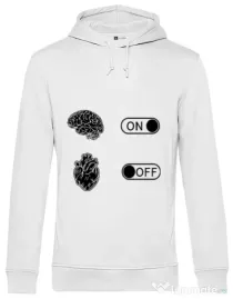 Hoodie barbat cu gluga Love Alb