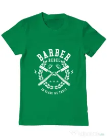 Tricou ADLER barbat Barber Rebel Verde mediu