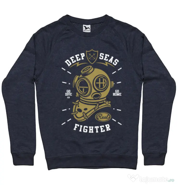 Bluza ADLER barbat Deep Seas Fighter Denim inchis