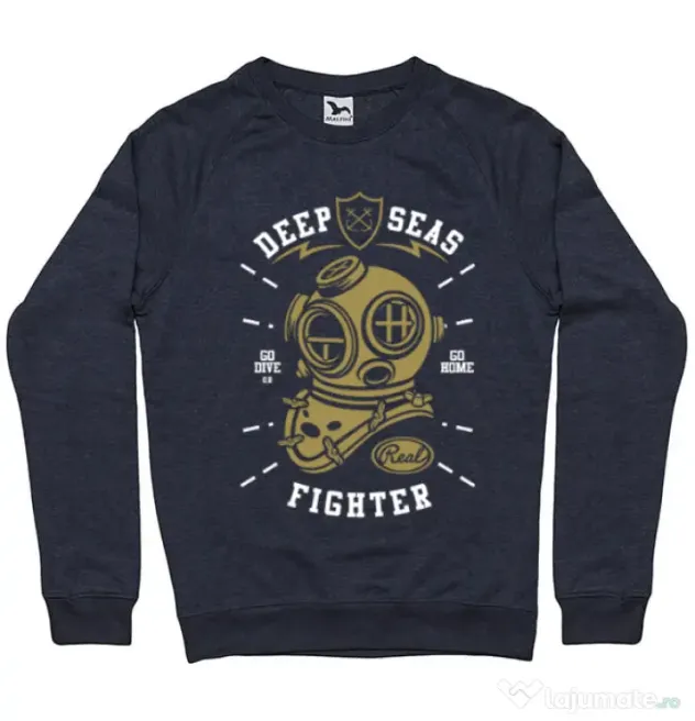 Bluza ADLER barbat Deep Seas Fighter Denim inchis