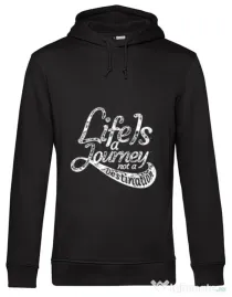 Hoodie barbat cu gluga Life Is A Journey Negru