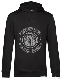 Hoodie barbat cu gluga Cloned to Fight Negru