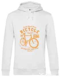 Hoodie barbat cu gluga Bicycle Alb