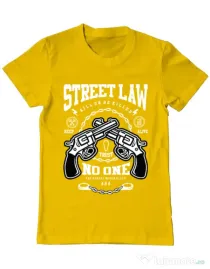 Tricou ADLER barbat Street Law Galben