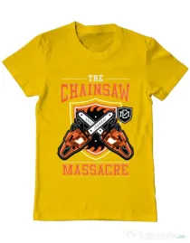 Tricou ADLER barbat The Chainsaw Massacre Galben
