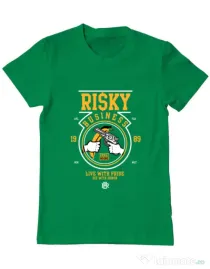 Tricou ADLER barbat Risky Business Verde mediu