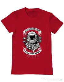 Tricou ADLER barbat Space Rebellion Rosu