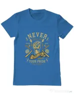 Tricou ADLER barbat Never Give Up Albastru azuriu