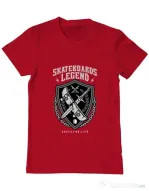 Tricou ADLER barbat Skateboards Legend Rosu