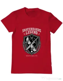 Tricou ADLER barbat Skateboards Legend Rosu