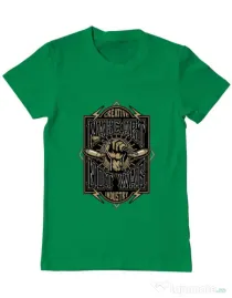 Tricou ADLER barbat Make Art Not War Verde mediu