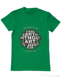 Tricou ADLER barbat The Earth Without Art Verde mediu