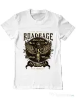 Tricou ADLER barbat Road Rage Alb
