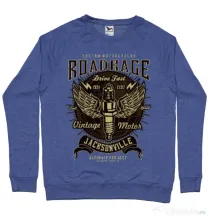 Bluza ADLER barbat Road Rage Albastru melanj