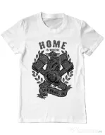Tricou ADLER barbat Home Is Where Alb